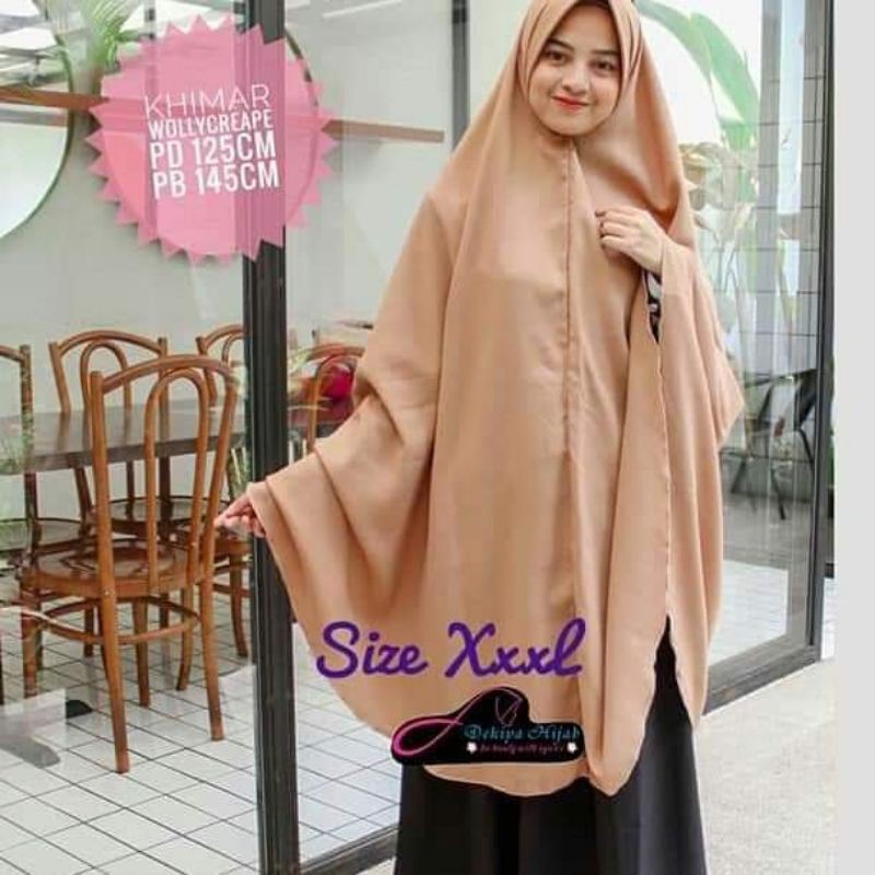JILBAB WOLLYCREP JUMBO XXXL HIJAB INSTAN SYARI PREMIUM