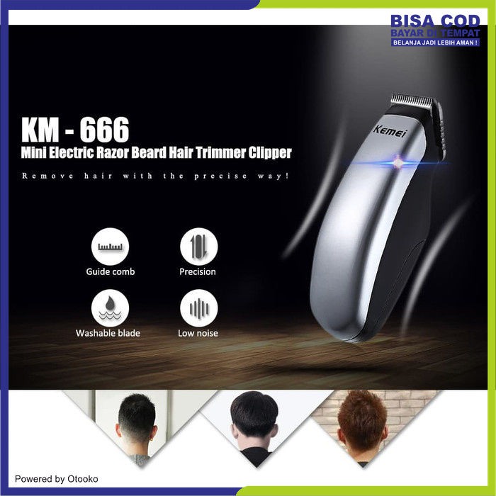 Alat cukur rambut jenggot Kemei KM-666 Mini Elektrik Hair Clipper