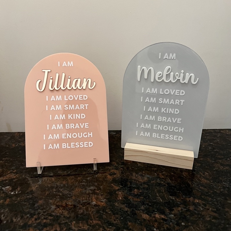 AFFIRMATION BOARD ACRYLIC BOARD PAJANGAN KADO HADIAH AKRILIK