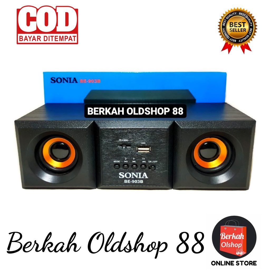 Berkah Oldshop 88 - Speaker Bluetooth SONIA 903B Digital Audio BASS Komputer/Laptop /HP
