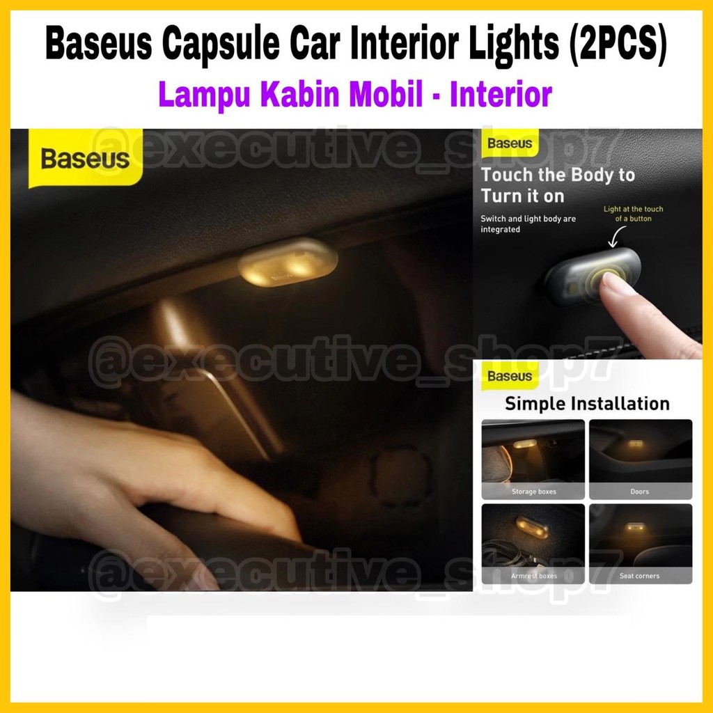 Baseus Capsule Car Interior Lights (2PCS) - Lampu Kabin Mobol Interior