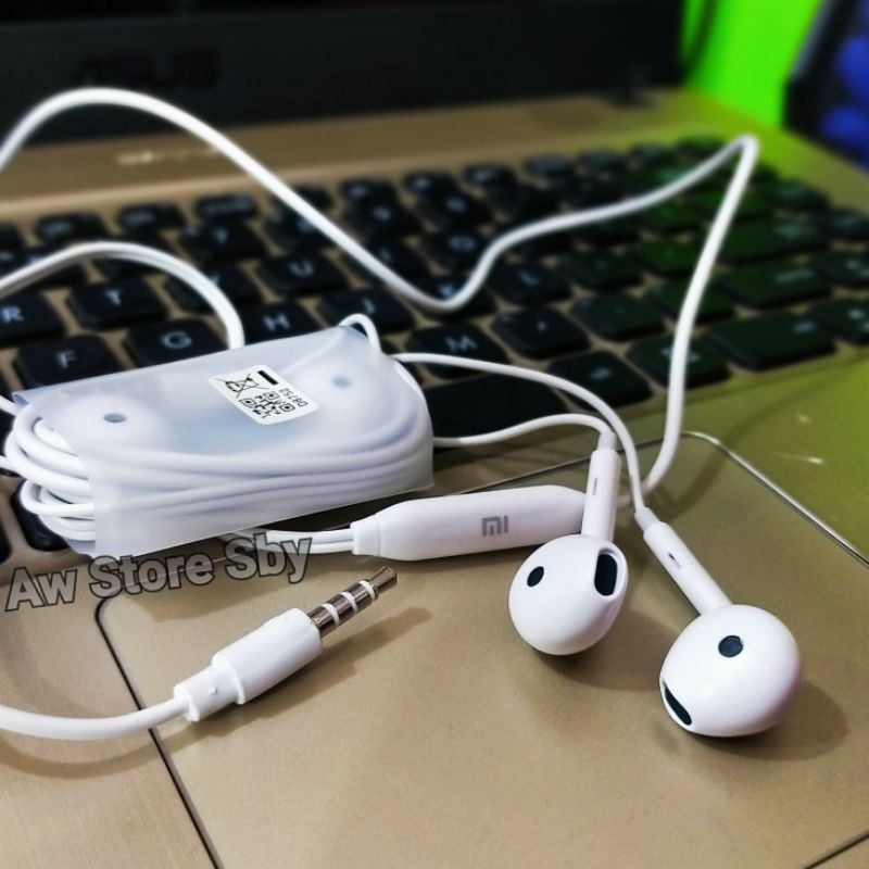 Headset xiaomi ori bass stereo redmi 3 4a 4x note 4 note 5 5A note 7 note 8 9 Pro 9A 9C 9T 10A 10C poco M3 X3 F3