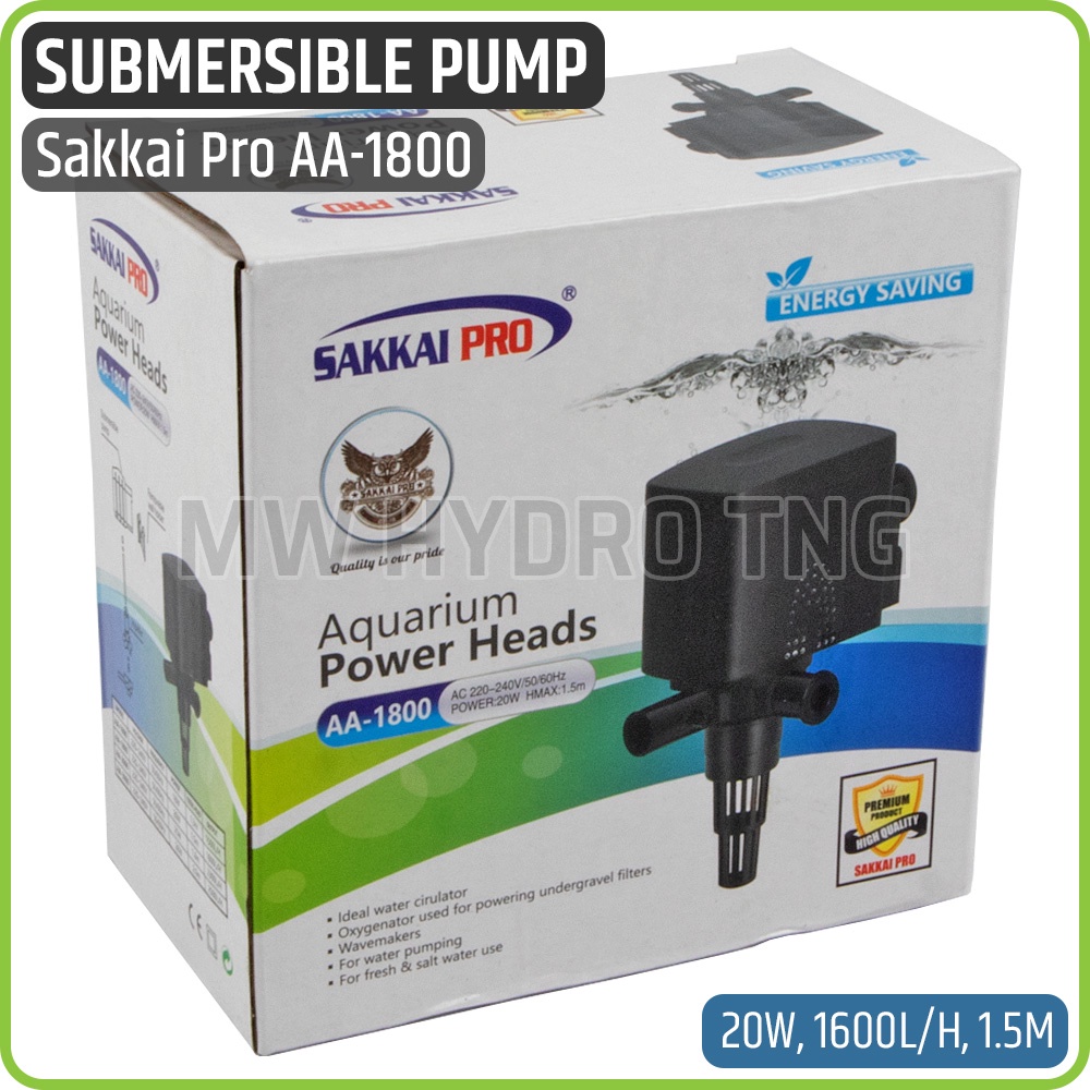 SAKKAI PRO AA-1800, Submersible Water Pump, 3 in 1 - Pompa Air Celup