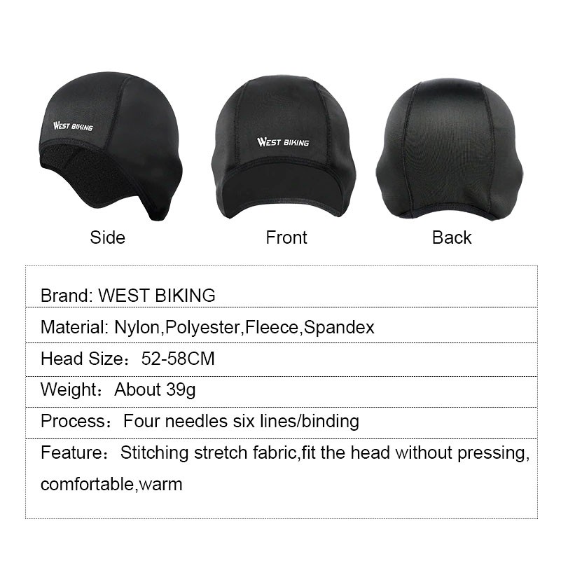 BISA COD WEST BIKING Topi Helm Sepeda Cycling Helmet Hat Winter Thermal Fleece Model for Women -