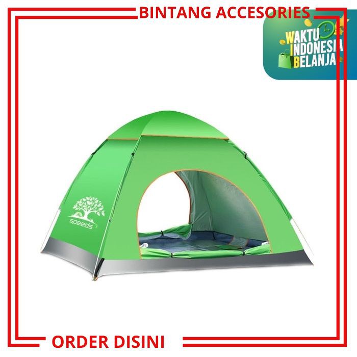 W966 TENDA CAMPING MURAH 4 ORG TENDA KEMPING MURAH TENDA KEMAH PERLENGKAPAN CAMPING PERALATAN GUNUNG