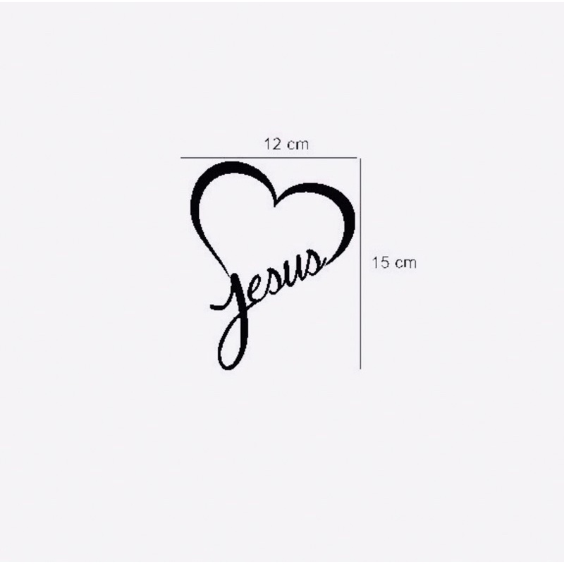 Sticker Cutting Kaca Mobil / Laptop Jesus