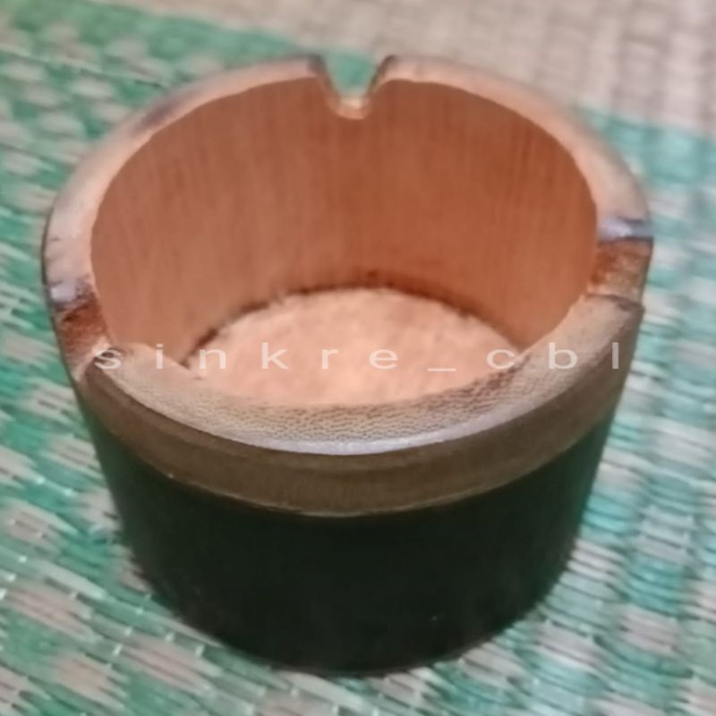 Asbak bambu hitam / wadah abu rokok bambu hitam