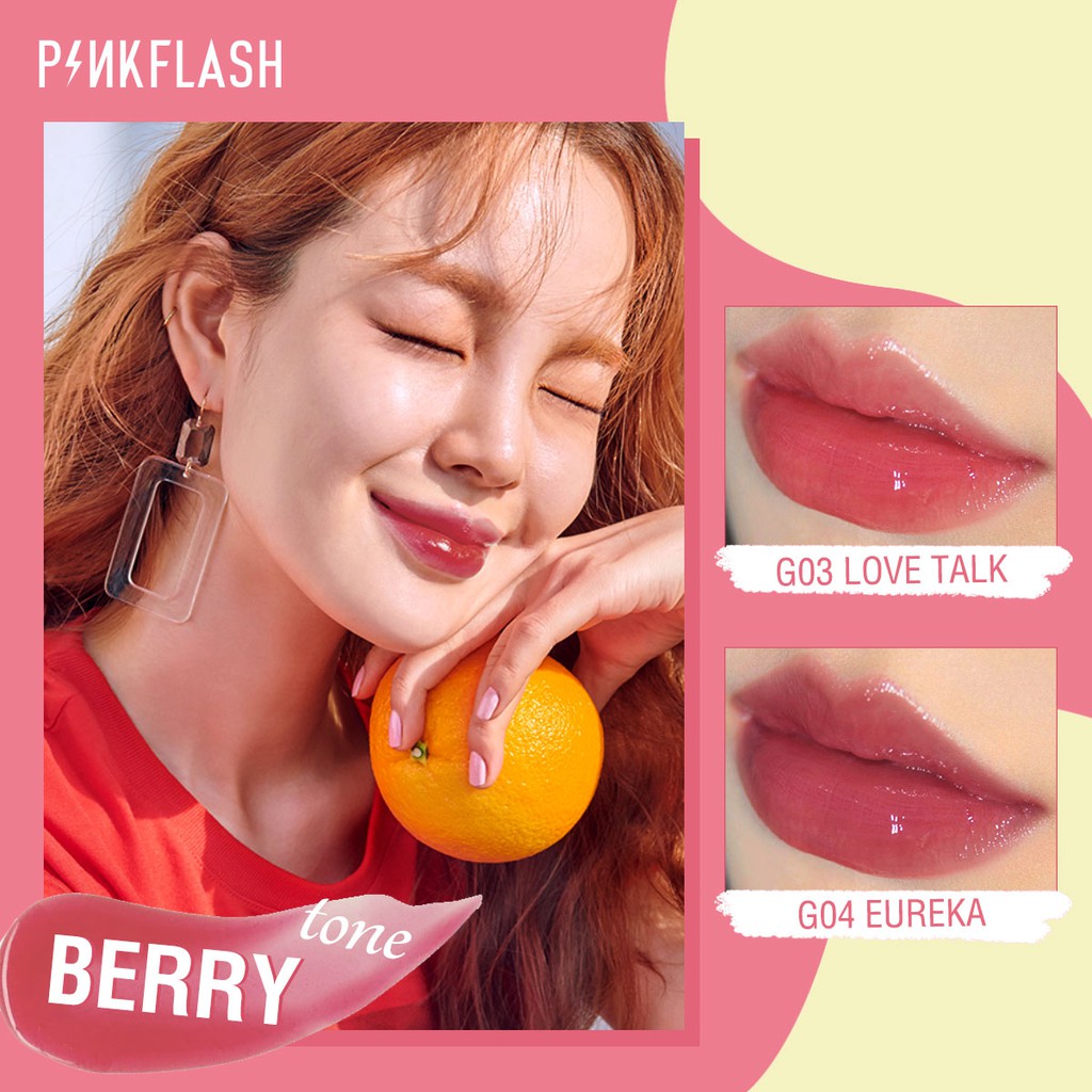 [ORI BPOM] PINKFLASH Lasting Glossy Lipgloss Untuk Perawatan Bibir Montok | Pinkflash Ohmygloss Moisturizing Shine and Shimmer Plumping Lip Gloss Lip Care Glasir Bibir | Pink Flash #PF-L02