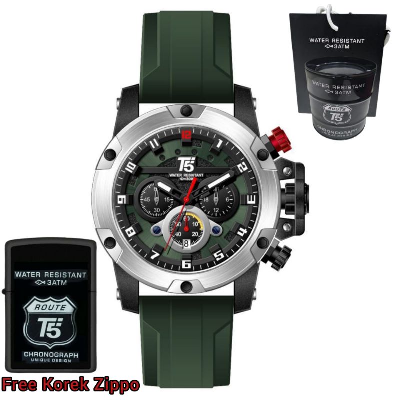 T5 H3913G JAM TANGAN PRIA free Korek Zippo asx