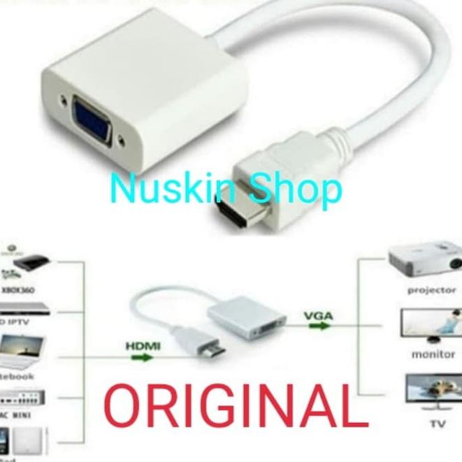 (HARGA TERMURAH) Kabel HDMI ke VGA KONEKTOR HDMI TO VGA CONVENTER KONVERTER HDMI KE VGA
