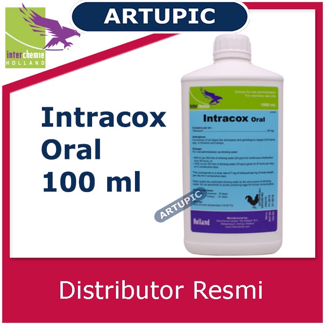 Intracox Oral 100 ml Obat Koksi Semua Stadium Ayam Babi Kambing Domba Ternak Hewan