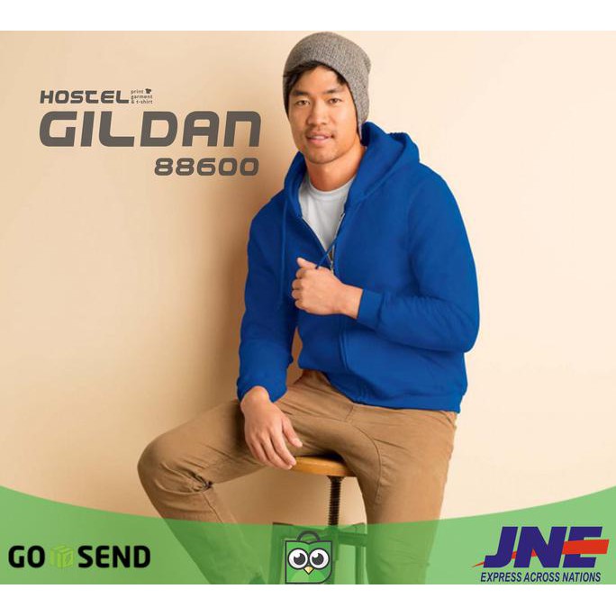 Gildan Hoodie Heavy Blend Sweater Full Zip 88600 (Asian Fit) Murah