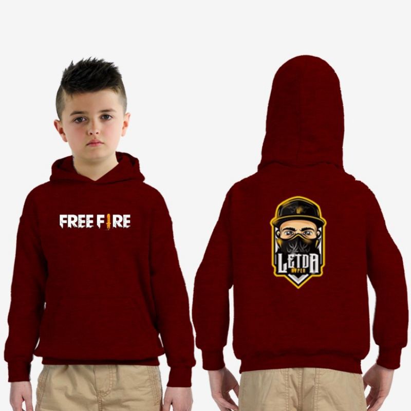 JAKET HOODIE ANAK LAKI-LAKI FREEFIRE LETDA HYPER BAHAN PREMIUM