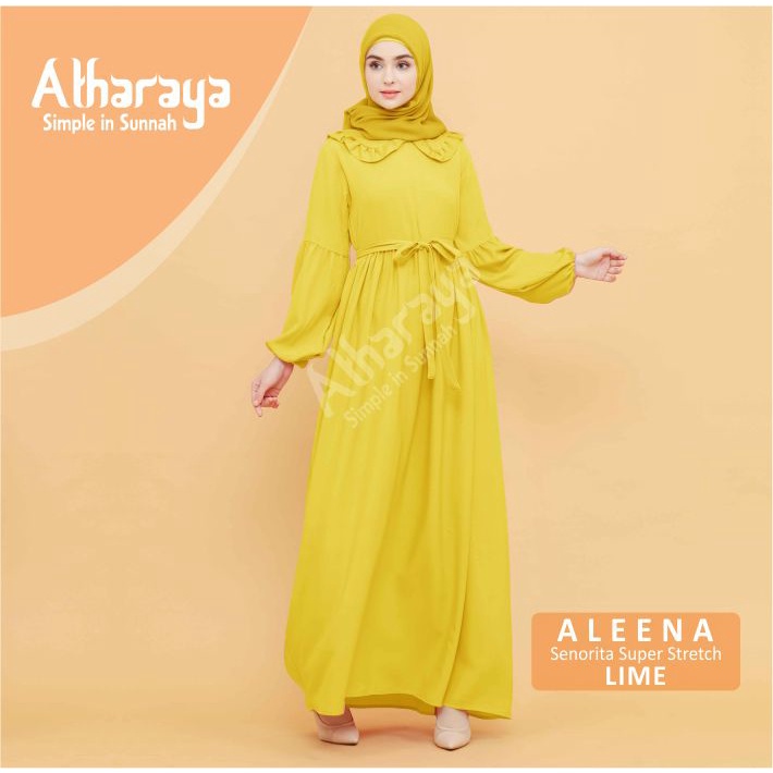 ALEENA Dress Gamis Terbaru Gamis Remaja Gamis Busui Premium By Atharaya