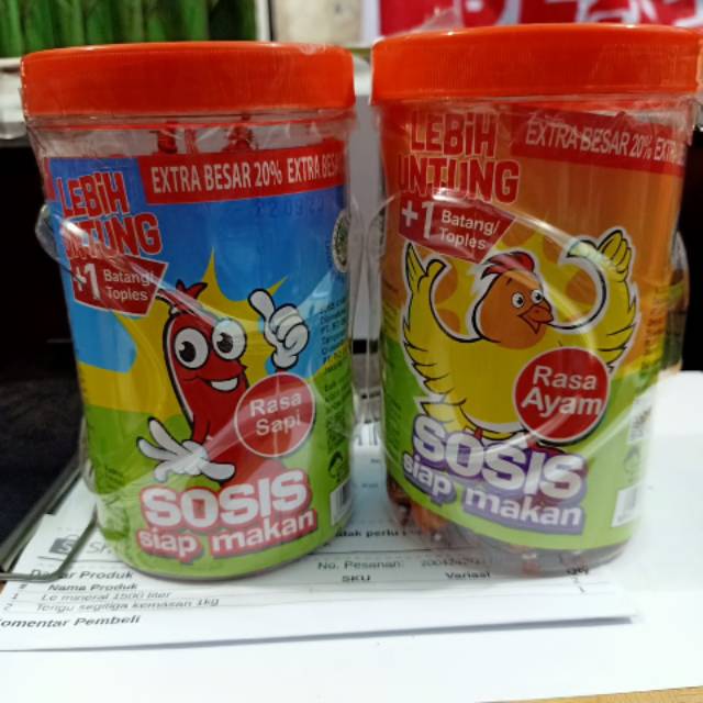 

Sosis sonice ayam dan sapi per toples