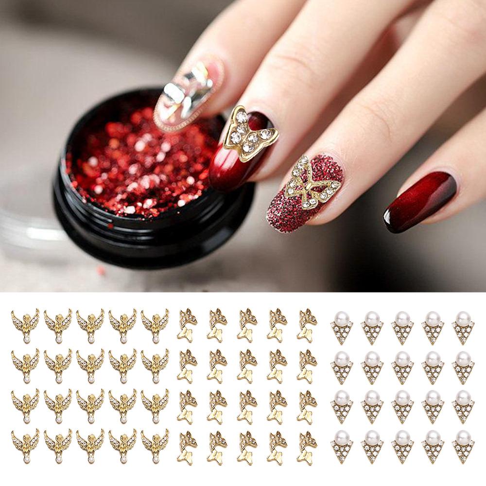 NEEDWAY Needway Ikatan Simpul Nail Art Dekorasi 20Pcs /Pack 3D Manikur Aksesoris Pesona Berlian Imitasi Ornamen