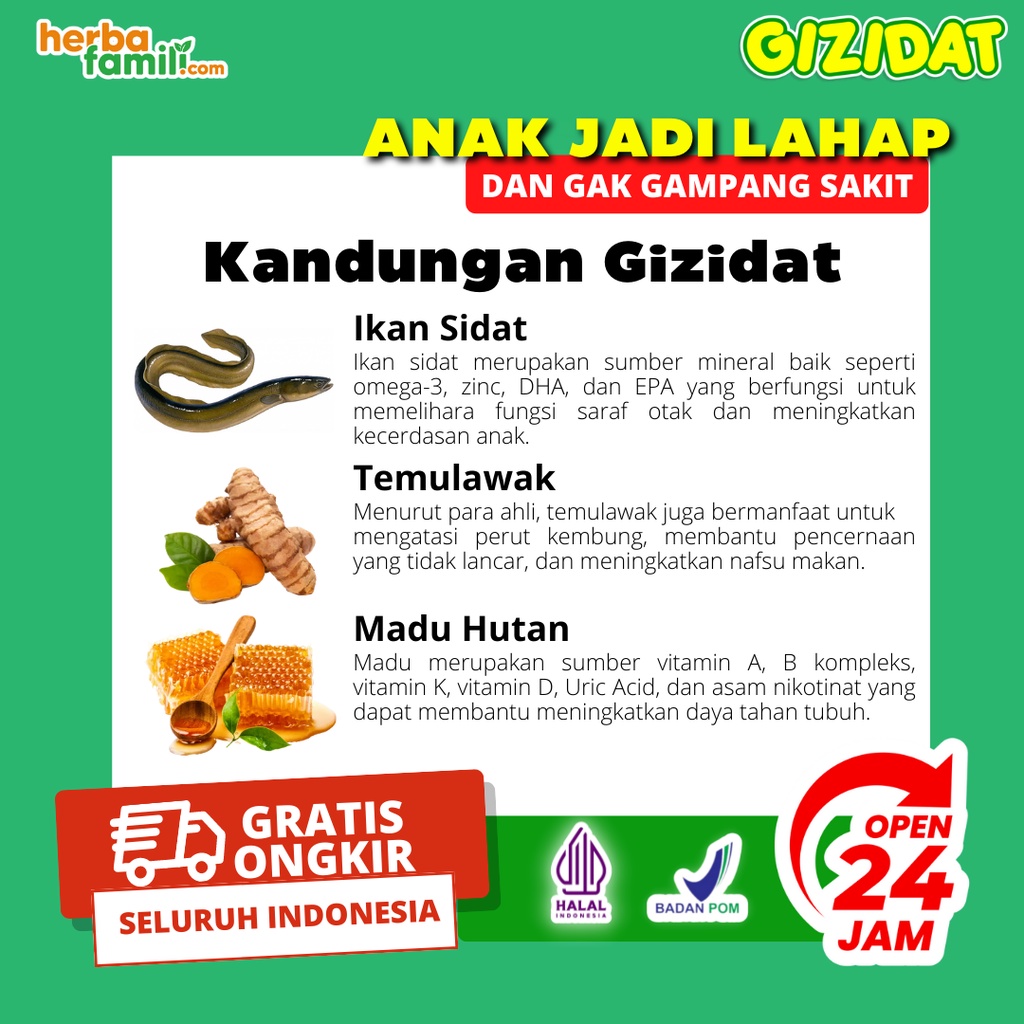 5 BOTOL GIZIDAT 100% ORIGINAL 5 BOTOL | Vitamin Anak/Bayi Nafsu Makan Ori Official Store Asli Penambah Nafsu Makan Anak Secara Alami Tanpa Efek Samping GIZIDAT