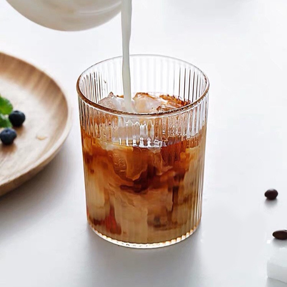 Gelas wine Transparan Motif Garis Gaya Nordic Untuk bar