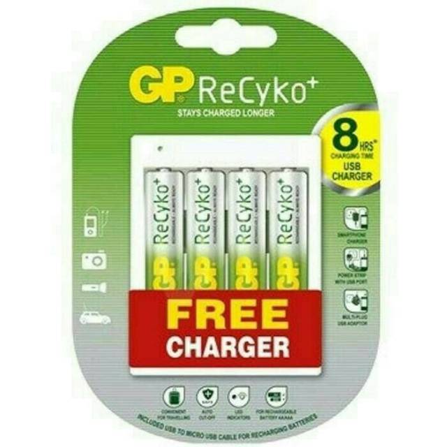 GP Recyko+ USB Charger Baterai AA/AAA (Rechargeable)