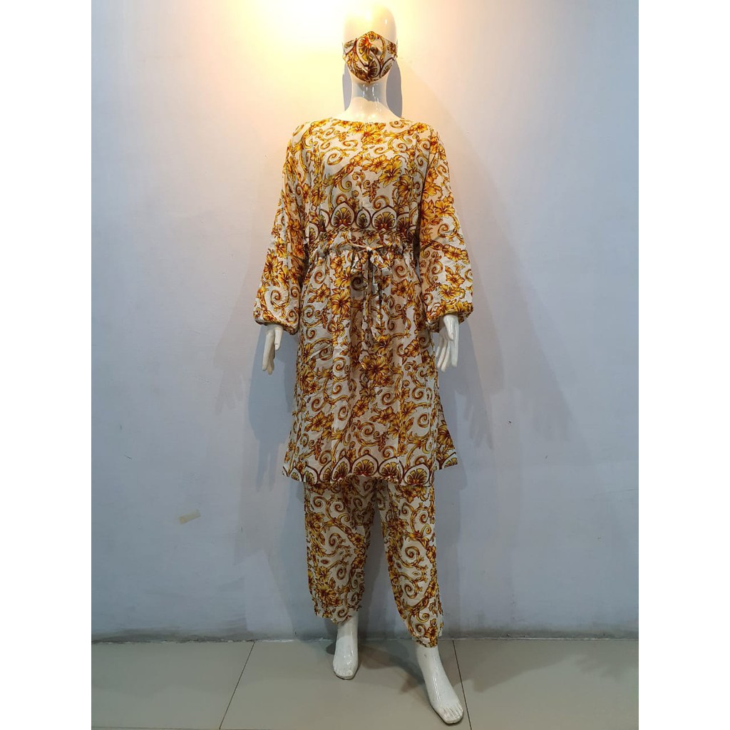 JOSJOLI_STORE/3567 Setcel Rayon/Stelan Rayon Wanita Dewasa Super Jumbo 5XL Free Masker/Busui