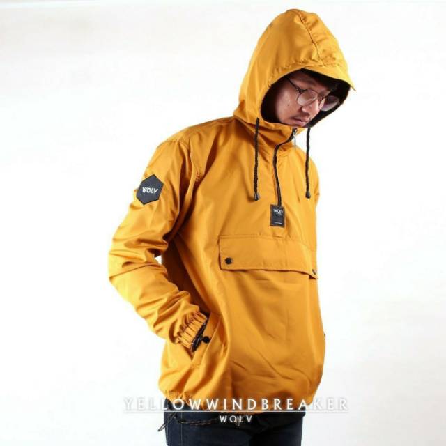 JAKET PARASUT PRIA CAGOULE Taslan WOLV Murah