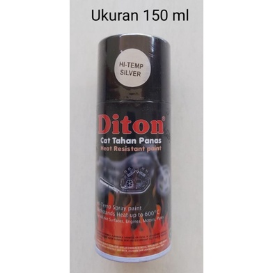 Free Ongkir CAT SEMPROT HI TEMP DITON WARNA HITAM / SILVER TAHAN PANAS KECIL 150 cc
