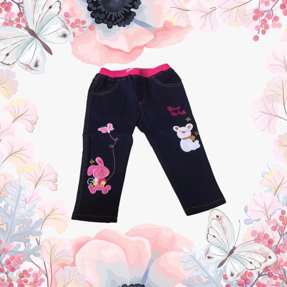 Celana Panjang Jeans Anak Perempuan Merek Ballet De Paris Usia 1 2 3 4 Tahun Import Murah S M L XL