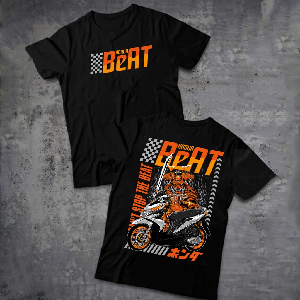 kaos beat / kaos motor honda beat / baju honda beat / baju motor honda beat / kaos otomotif hitam