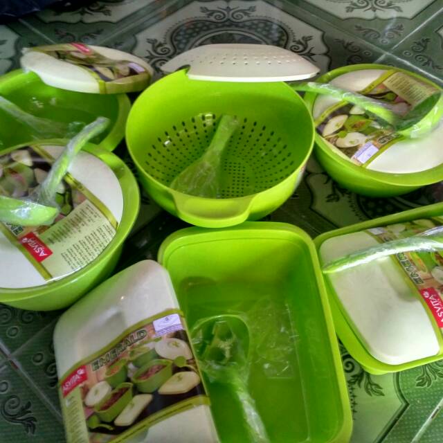 Asvita emerald set / Wadah Prasmanan Plastik