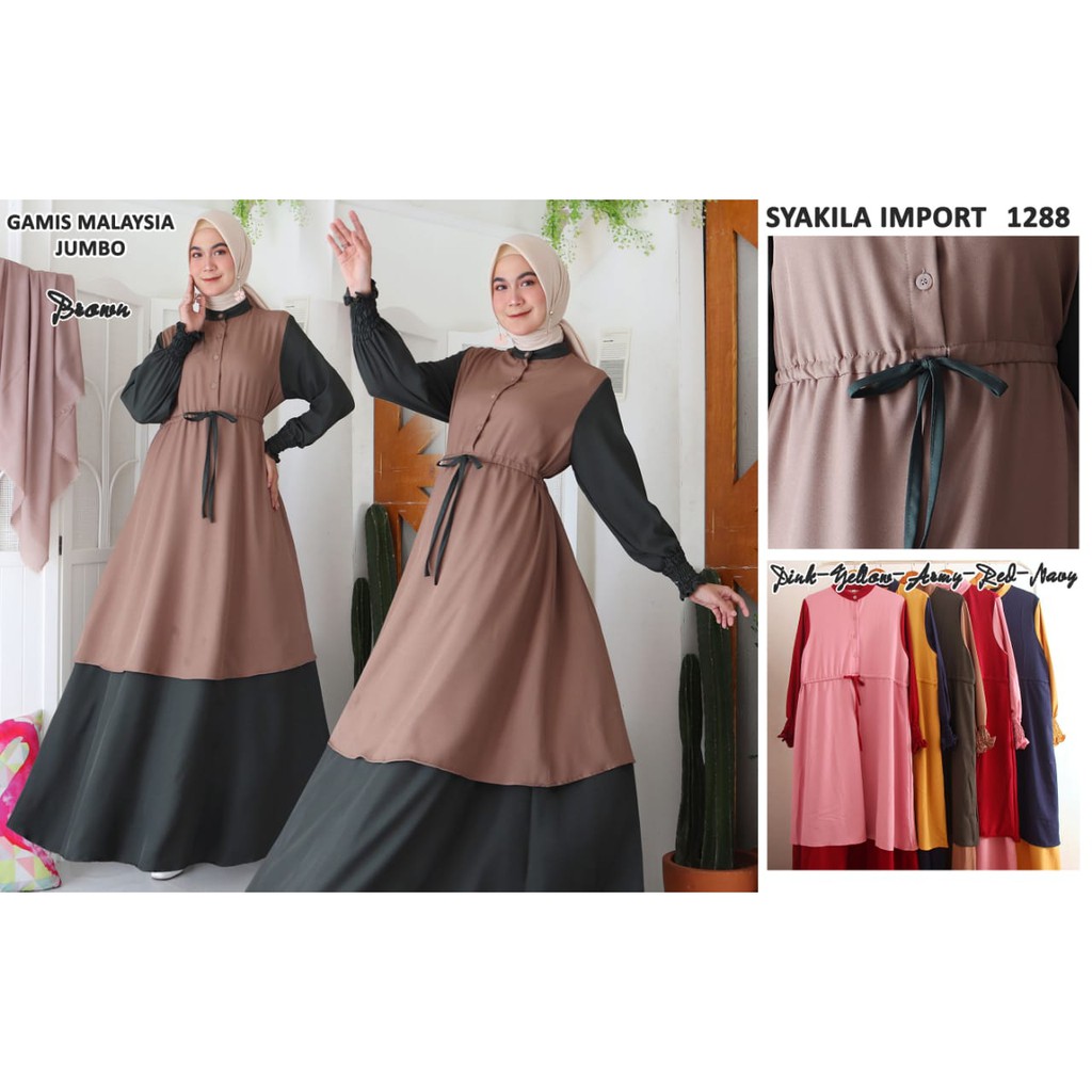 GAMIS SYAKILA IMPORT JUMBO AIRIN BUSUI BAJU HAMIL