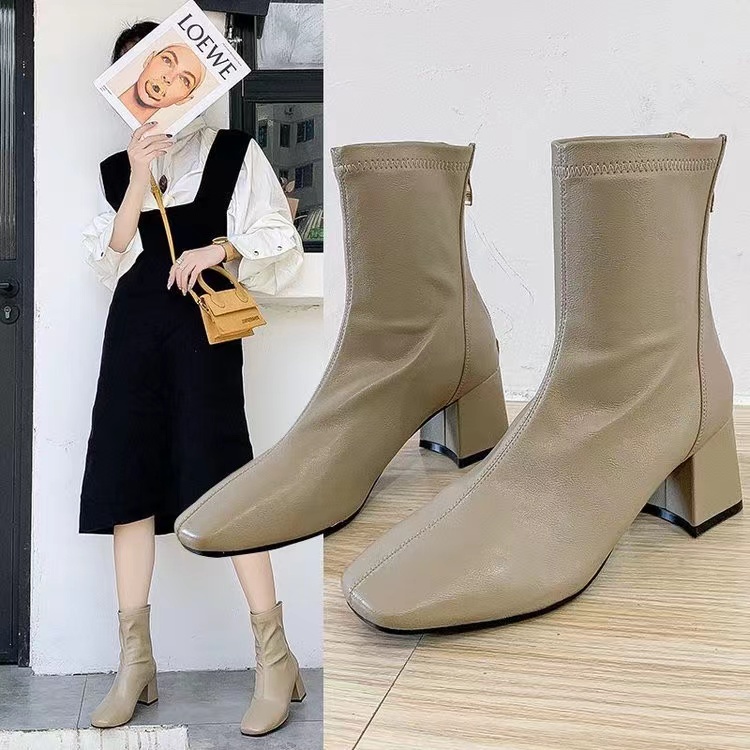 Sepatu Boots Heels Flat Wanita Korea Import Premium Quality F30