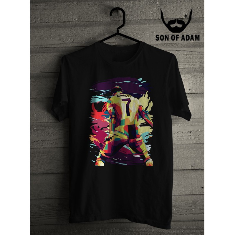 BAJU KAOS FASHION PRIA MURAH CUSTOM SABLON DTG RONALDO 7