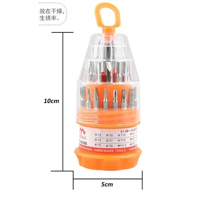 Serbagrosirmurah OBENG SET 31 IN 1 Mini Screwdriver Kecil Set Handphone Elektronik HP Laptop OBENG SET MINI PLUS OBENG KECIL SET