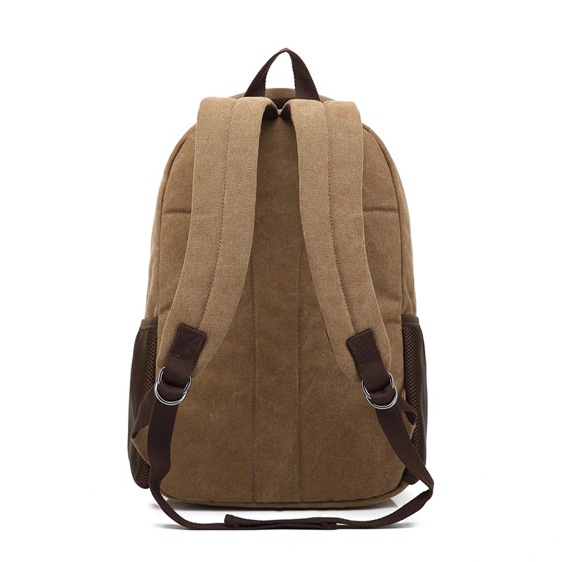 Original POSO PS-212 Brown - Vintage Retro Unisex Backpack Canvas Large Capacity Bag Leisure