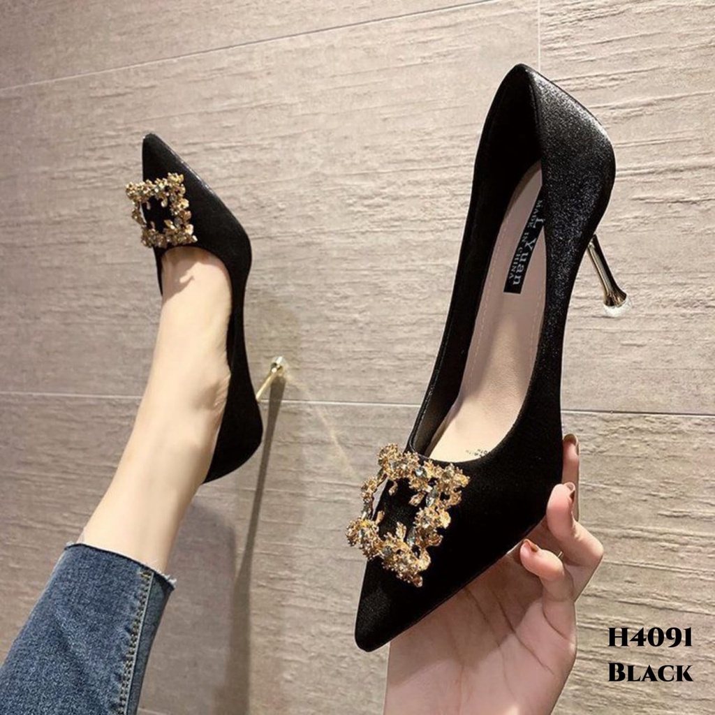 RESTOCK WYN SEPATU HEELS STILETTO FASHION KOREA HEELS ELEGANT KOREA STYLISH H4091