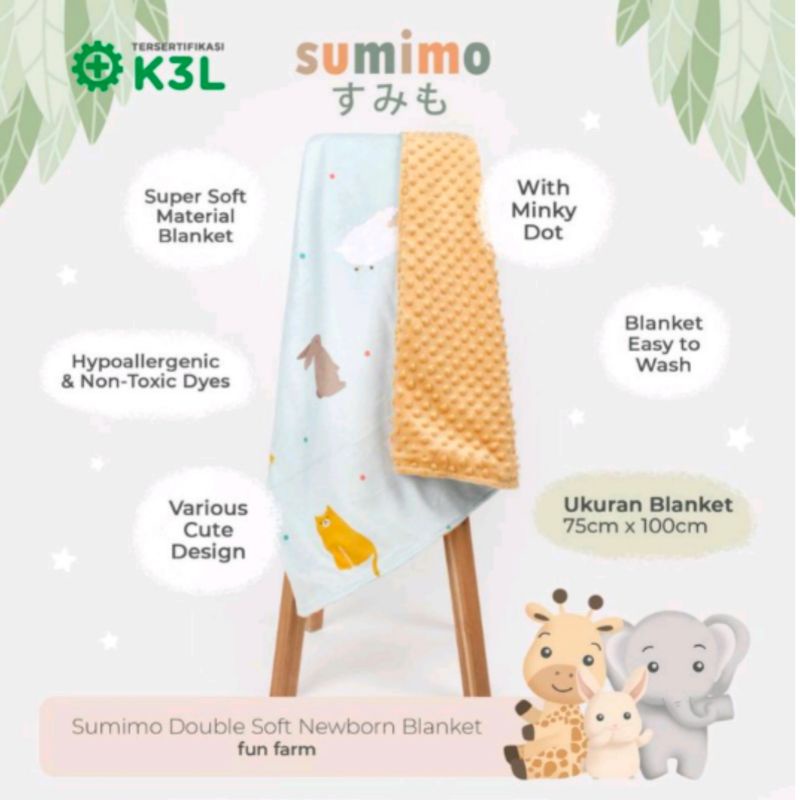 SUMIMO DOUBLE SOFT NEWBORN BLANKET (SELIMUT)