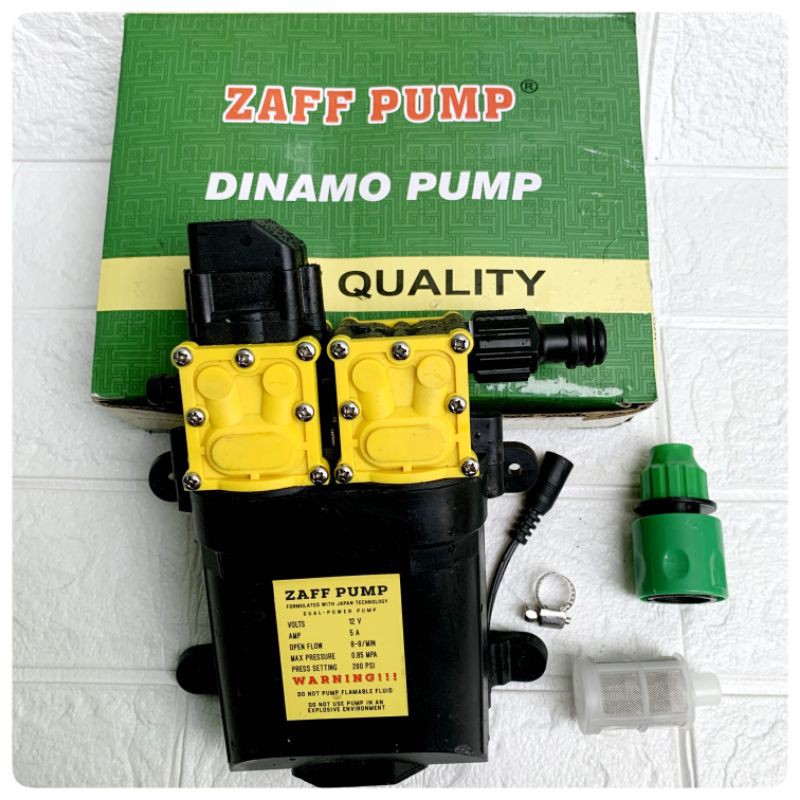dinamo pompa air dc 12v double pump steam alat cuci motor