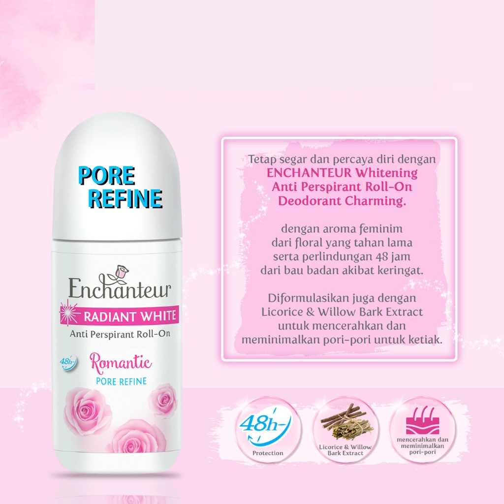 Enchanteur Romantic Roll On Deodorant Whitening 40 ml x2