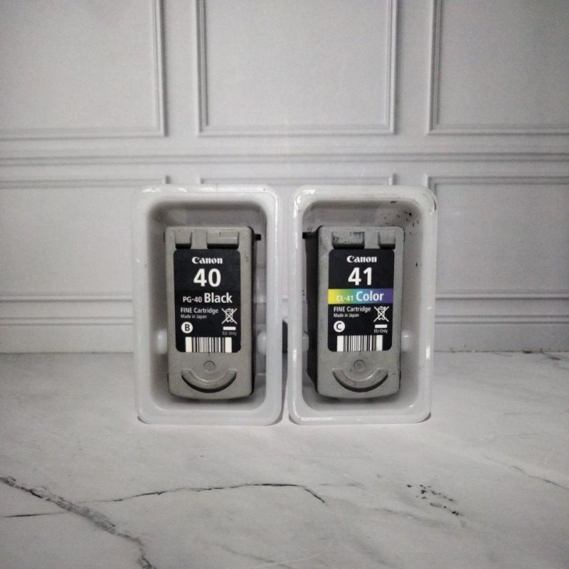 TINTA CANON PG-40 BLACK + CL-41 COLOUR RECYCLE SIAP PAKAI [1 SET]