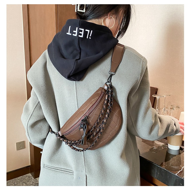 BJ15811 BLACK/BROWN/COFFEE/YELLOW - TAS PINGGANG WAISTBAG SLING BAG CROSSBODY IMPORT KULIT PU LEATHER TERMURAH TERLARIS BAGSTORE JAKARTA LT1423 CR7475 ELJ5811 BQ3195 GT1863