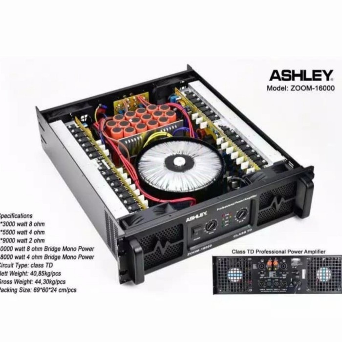 POWER AMPLIFIER ASHLEY ZOOM16000/ZOOM 16000 3000 WATT CLASS TD