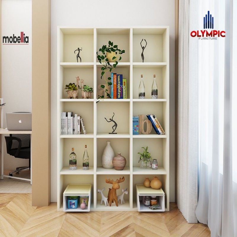 lemari buku rak dinding rak susun lynel