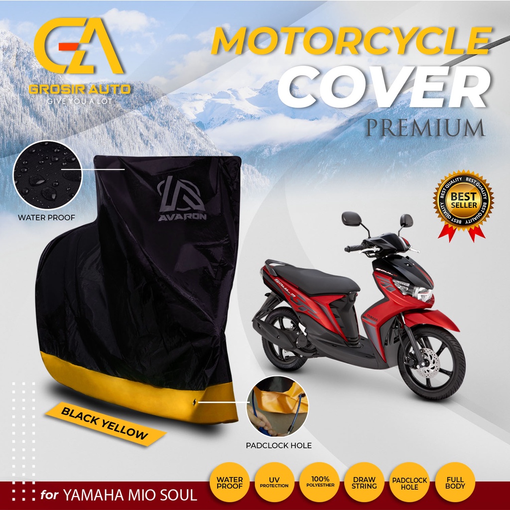 Sarung Motor PREMIUM AVARON MIO SOUL / Penutup Pelindung Body Cover Merk AVARON Waterproof