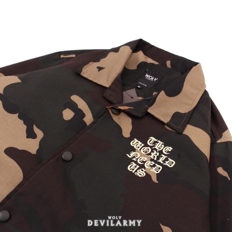 COACH JACKET THE WORLD AESTHETIC CAMO - ORIGINAL WOLV