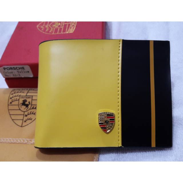 DOMPET SLIM PRIA PORSCHE A1 YELLOW