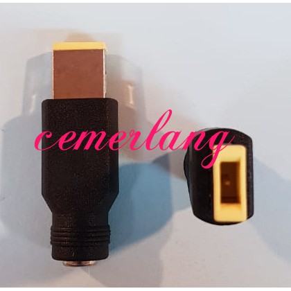 Jack DC Lenovo Thinkpad 5.5mm * 2.1mm Female to Square Plug Connector