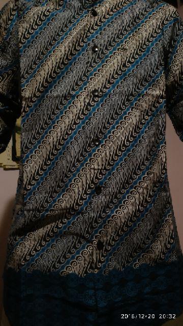 Freypv 7786 Slimfit Long Batik Black Floral Colourfull M-xl Kemeja Batik