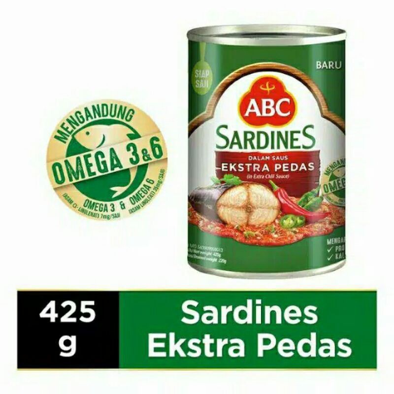

ABC Sardines Ekstra Pedas 425gr - Ikan Sarden