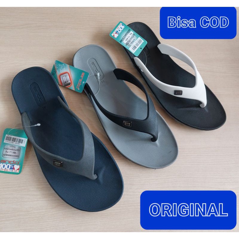 Sandal Jepit Pria Ando Sendal Jepit Cowok Laki Dewasa Keren Karet Anti Slip ORIGINAL BisaCOD