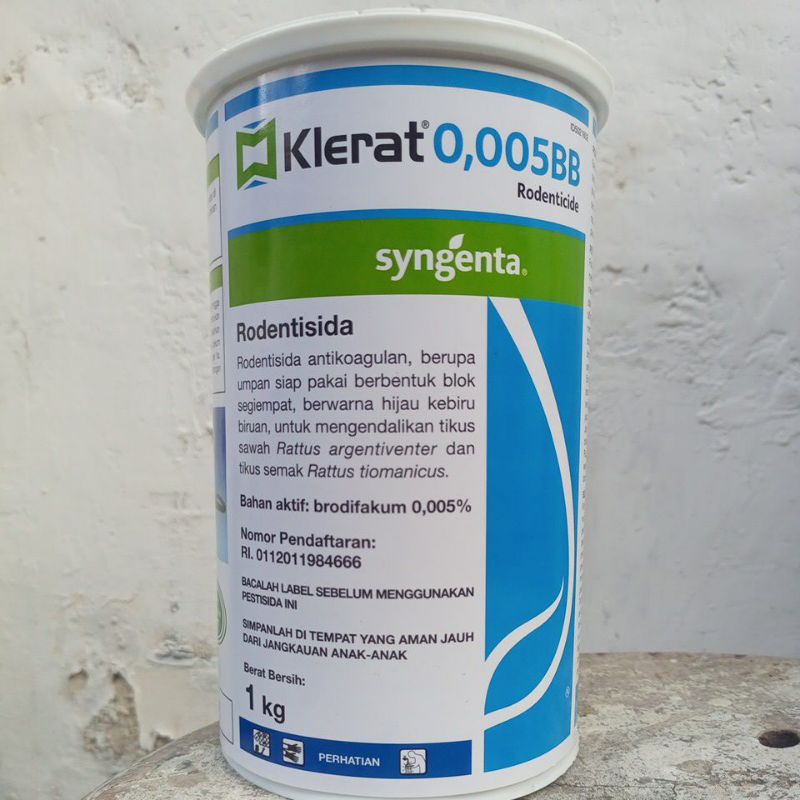 KLERAT 1 KG RACUN TIKUS BLOK BIRU SYNGENTA UMPAN PEMBASMI TIKUS AMPUH TIDAK BAU ASLI ORIGINAL BLOK B